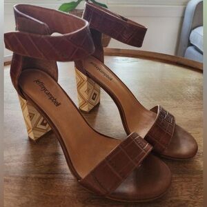 NWOT Jeffrey Campbell Lindsay Sandal in Brown Croc